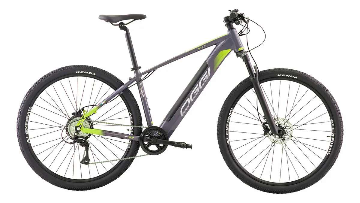 E-bike Oggi 29 Bw 8.0 Cinza Verde Tam S Elétrica Alumínio