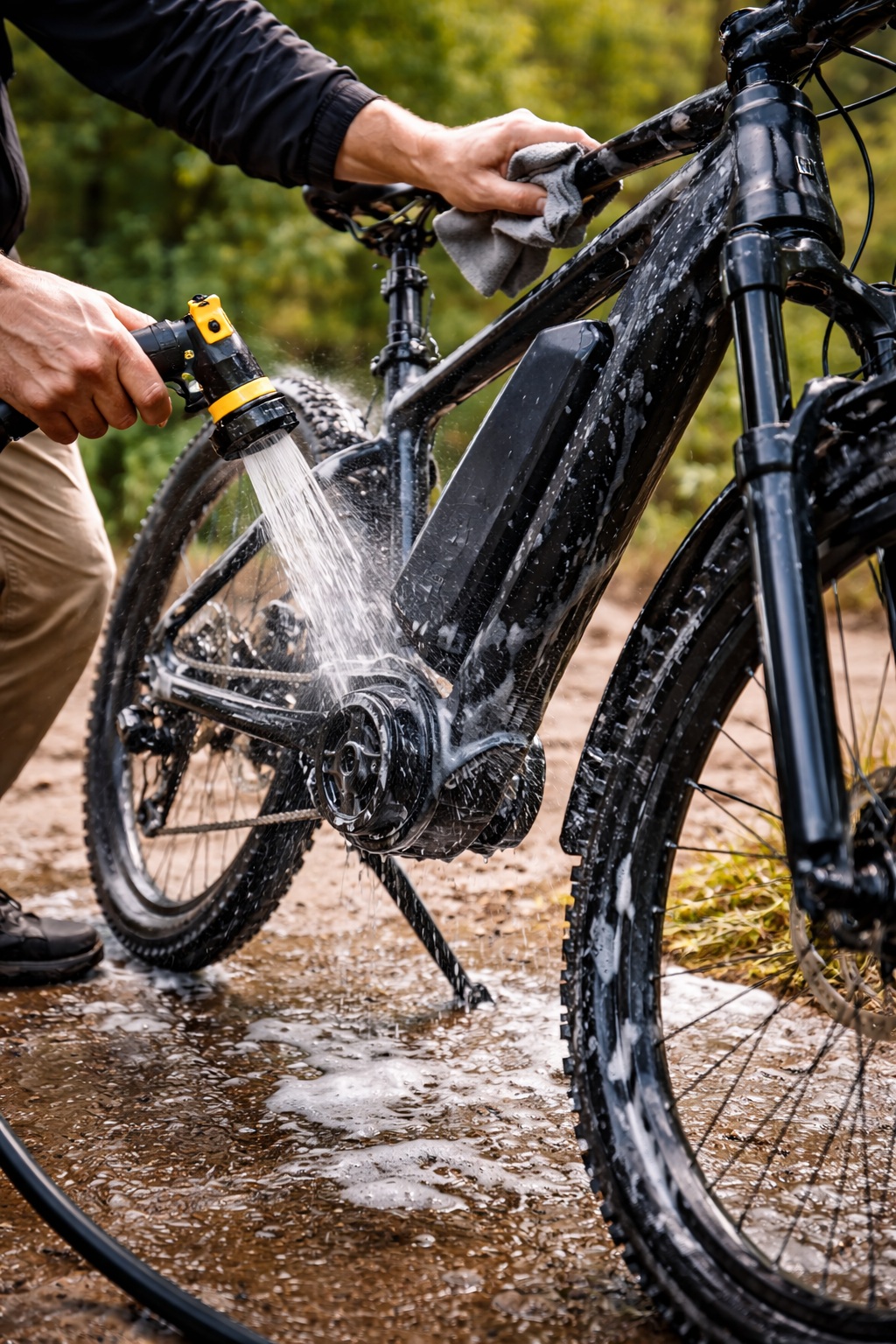 Como lavar uma bike elétrica sem queimar nada