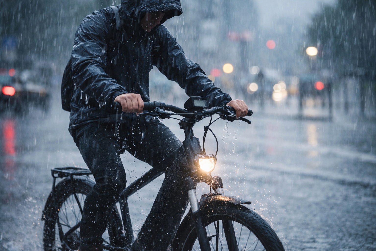 é perigoso andar de bicicleta elétrica na chuva?