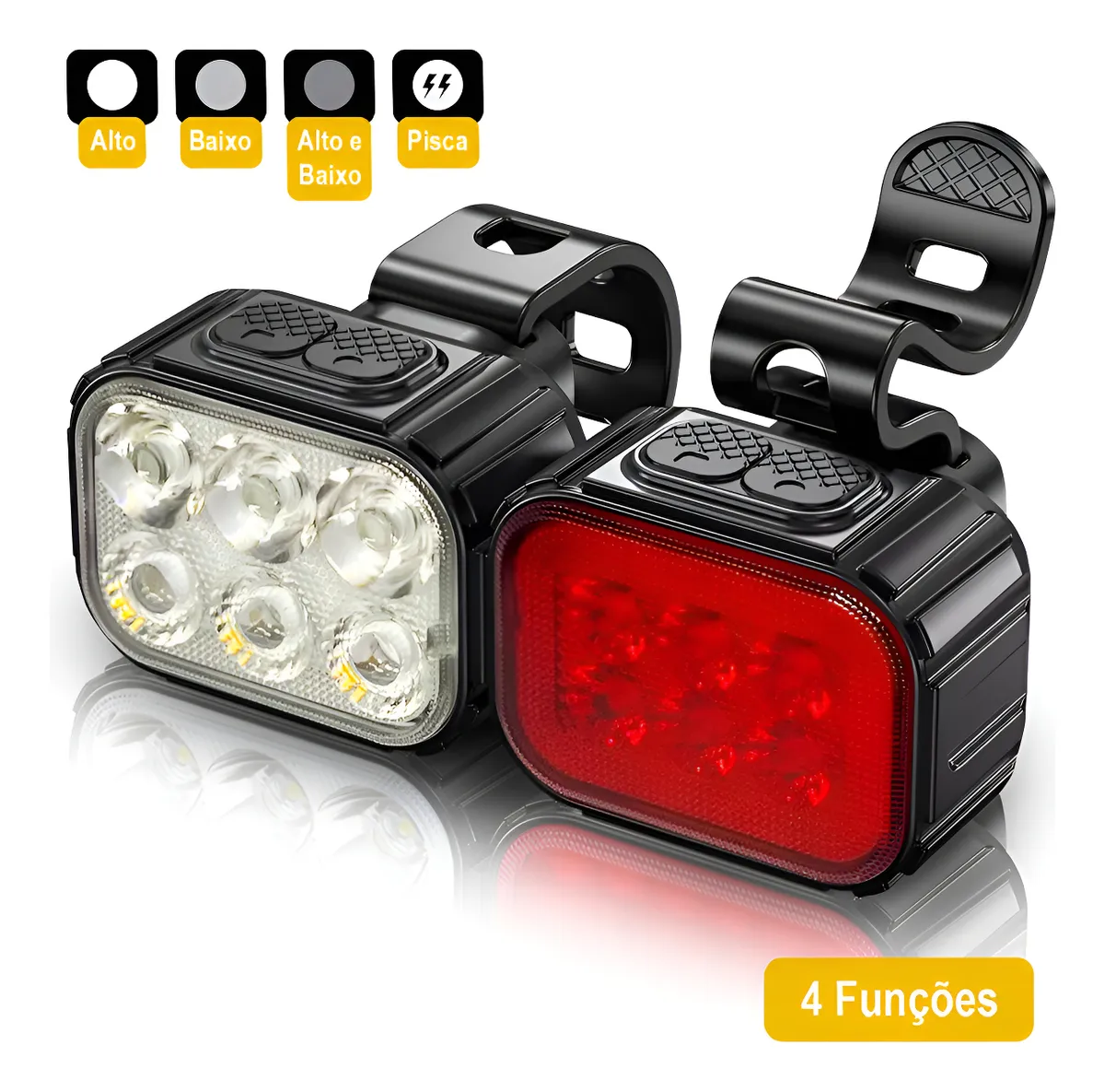 Kit Lanterna E Farol Bicicleta