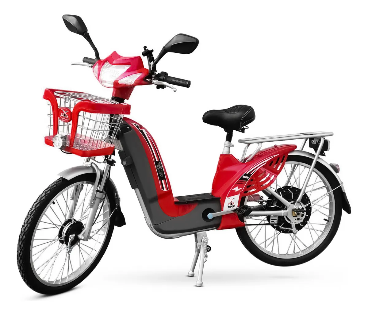 Bike Elétrica Bike Pop Bateria De Lítio 48v12ah 500w